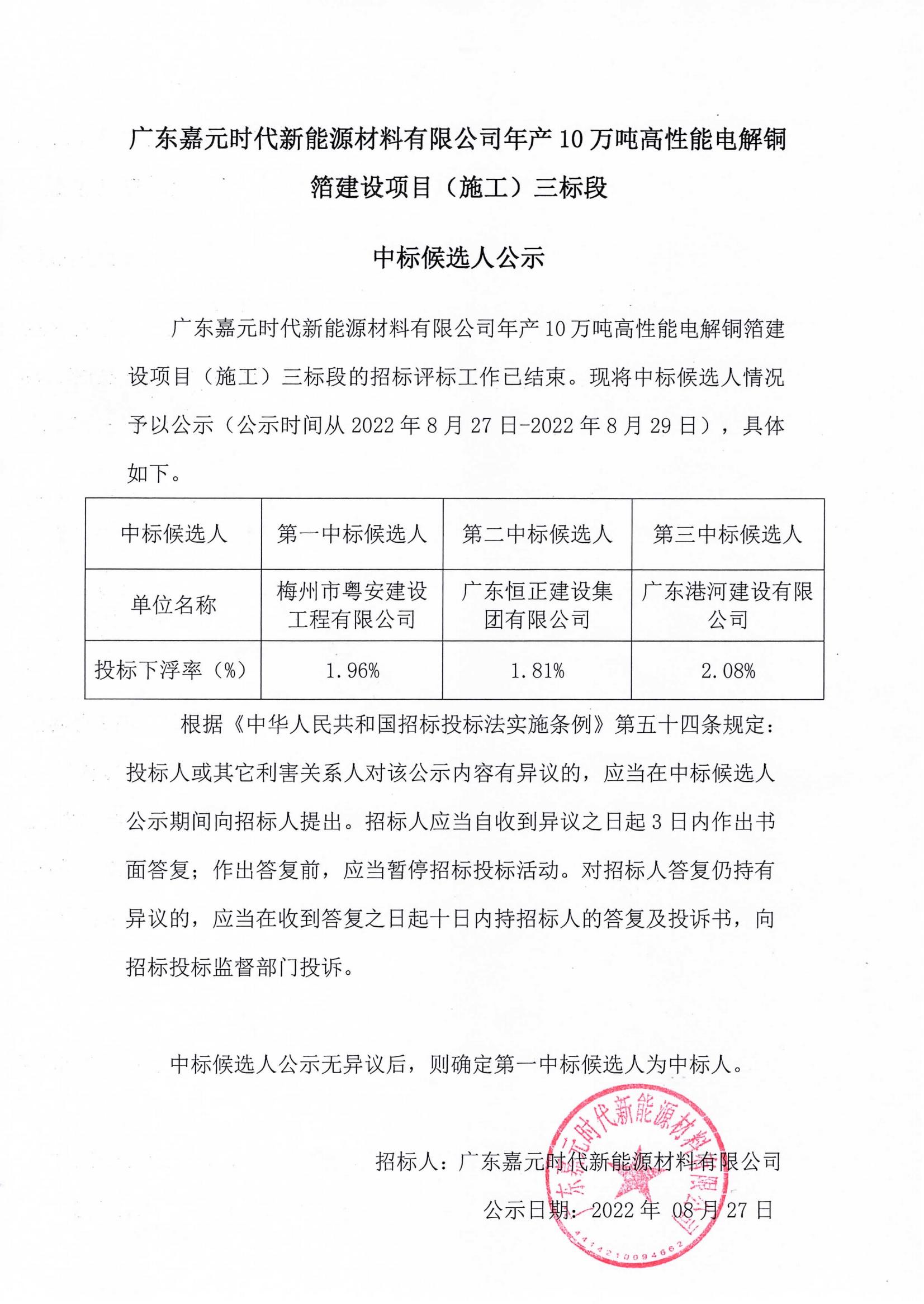 广东Z6尊龙凯时时代新能源材料有限公司年产10万吨高性能电解铜箔建设项目（施工）三标段中标候选人公示_00.jpg